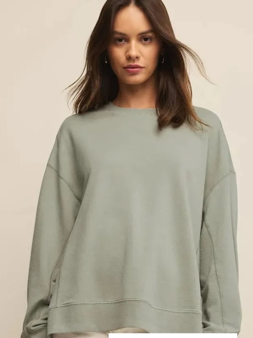Z Supply Sage Green Boxy Pullover Sweater